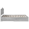 vidaXL Struttura del letto con testiera Grigio Sonoma 140 x 190 cm