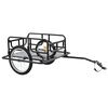 vidaXL Rimorchio Bici 130x73x48,5cm in Acciaio Nero