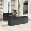 vidaXL Set Divano da Giardino con archiviazione 8 pcs Nero Poly Rattan