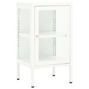vidaXL Credenza 38x35x70 cm Metallo e Vetro