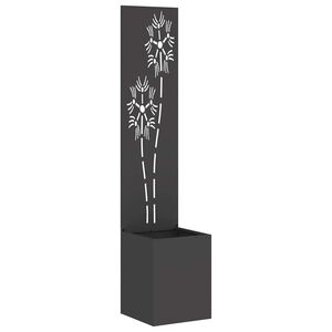 vidaXL Schermo per privacy in giardino Floreale Nero 32 x 150 cm