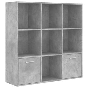 vidaXL Libreria Grigio Cemento 98x30x98 cm in Legno Multistrato