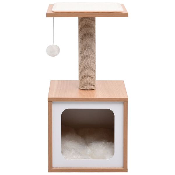 vidaXL Albero per Gatti con Tappeto Tiragraffi in Sisal 62 cm