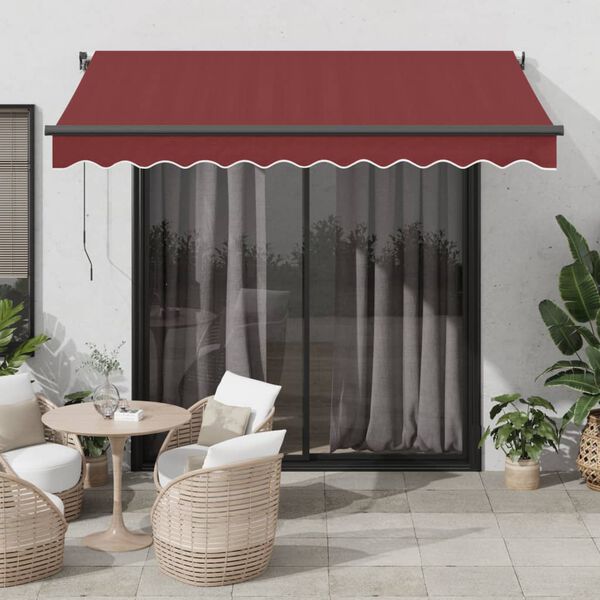 vidaXL Tenda da Sole Retrattile Automatica con LED Bord&ograve; 350x250 cm