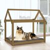 vidaXL Cuccia per Cani Ambra 101x70x90 cm in Legno Massello di Pino