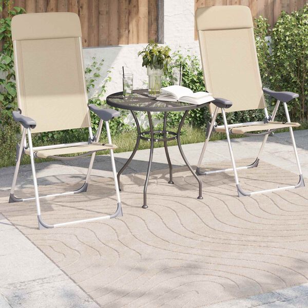 vidaXL Tappeti per area Quadrato PALMERAS Beige 120 x 120 cm