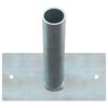 vidaXL Supporto per Bandiera Argento 13 x 6 x 0,2 cm Acciaio