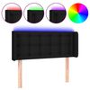 vidaXL Testiera a LED Nera 93x16x78/88 cm in Tessuto