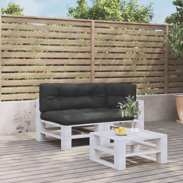 vidaXL Cuscini per Pallet 3 pz Neri in Tessuto Oxford