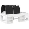 vidaXL Letto con Tunnel 3 pz Bianco e Nero Legno ingegnerizzato
