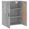 vidaXL Mobile a Parete Grigio Cemento 69,5x34x90 cm Legno Multistrato