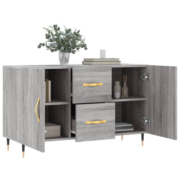 vidaXL Credenza Grigio Sonoma 100x36x60 cm in Legno Multistrato