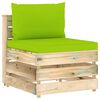 vidaXL Set Divani da Giardino con Cuscini 6 pz Legno Impregnato Verde