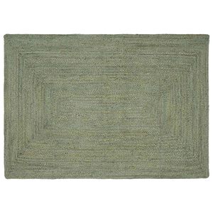 vidaXL Tappeti per area Rettangolare Verde Oliva 120 x 170 cm Juta