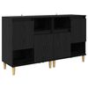 vidaXL Sideboards 2 pcs Rovere Nero 60 x 35 x 70 cm Legno multistrato