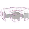 vidaXL Set Divani Giardino 7 pz con Cuscini Nero Polyrattan Acacia