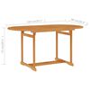 vidaXL Set da Pranzo da Giardino 7 pz in Legno Massello di Teak
