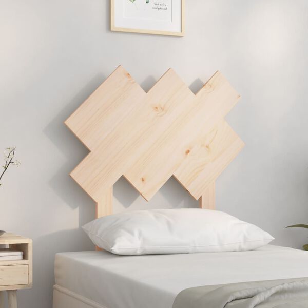 vidaXL Testiera per Letto 72,5x3x81 cm in Legno Massello di Pino