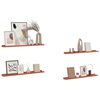 vidaXL Scaffale da parete 4 pcs Rosso 80 x 9 x 3 cm Legno multistrato