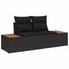 vidaXL Set Divano da Giardino con archiviazione 8 pcs Nero Poly Rattan