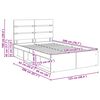 vidaXL Struttura del letto Bianco 120 x 200 cm Pino massello