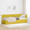 vidaXL Struttura Letto Angolare con Materasso 2 pcs Giallo Velluto