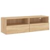 vidaXL Mobile TV Parete Rovere Sonoma 100x30x30cm in Legno Multistrato