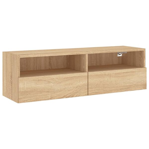 vidaXL Mobile TV Parete Rovere Sonoma 100x30x30cm in Legno Multistrato