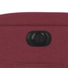 vidaXL Poltrona Alzapersona Reclinabile Elettrica Rosso Vino Tessuto