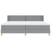vidaXL Letto a molle con materasso Grigio chiaro 200 x 200 cm Tessuto
