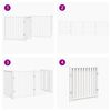 vidaXL Cancello Cani Pieghevole Bianco 4 Pannelli 320cm Massello Abete
