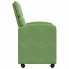 vidaXL Sedie da Pranzo con Ruote 2 pcs Verde chiaro 58 x 65 x 98 cm