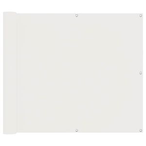 vidaXL Schermo da balcone Bianco 100 x 400 cm Tessuto Oxford