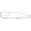 vidaXL Tetto per Tendone per Feste 6x3 m Terracotta 270 g/m²
