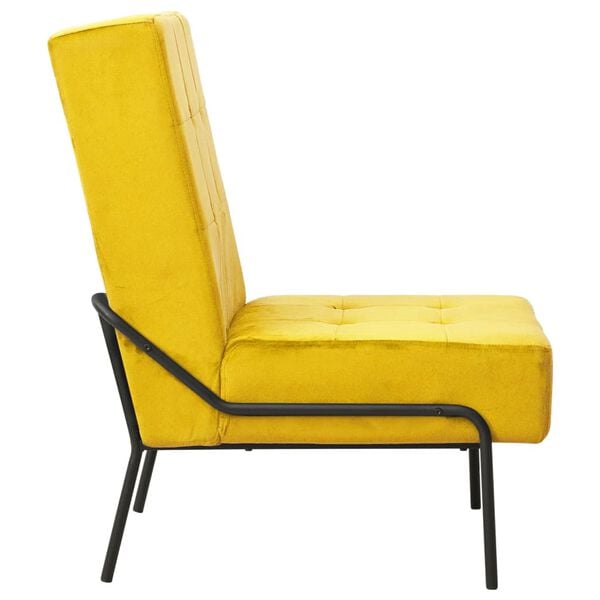 vidaXL Poltrona Relax 65x79x87 cm Giallo Senape in Velluto