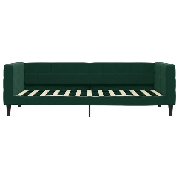 vidaXL Letto da Giorno Verde Scuro 90x200 cm in Velluto
