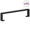 vidaXL Piedini per mobili 12 pz Nero 436 x 40,5 x 100 mm Ferro