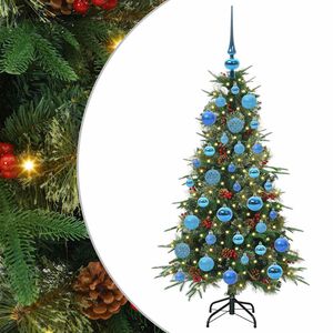 vidaXL Albero di Natale Artificiale con Rami Pieghevoli Verde 120 cm