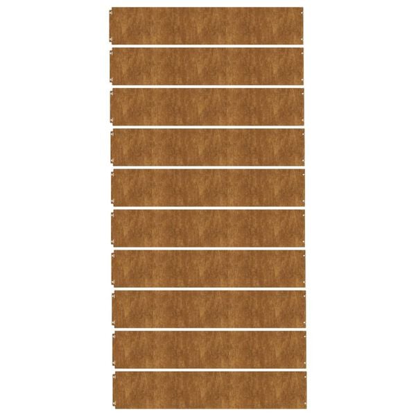 vidaXL Bordure per Prato 10 pz 20x103 cm Flessibili in Acciaio Corten