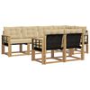 vidaXL Set di divani da esterno 7 pz Bianco e Beige