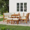 vidaXL Set da Pranzo da Giardino 9pz con Cuscini Legno Massello Acacia