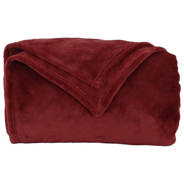 vidaXL Coperta Rosso Bordeaux 220 x 240 cm Panno