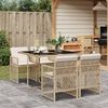 vidaXL Set da Pranzo da Giardino 5 pz con Cuscini Beige in Polyrattan