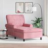 vidaXL Chaise Lounge con cuscino Rosa 91 x 157 x 91 cm Velluto