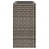 vidaXL Tavolino Giardino Piano Vetro Grigio 58x27,5x55 cm Polyrattan