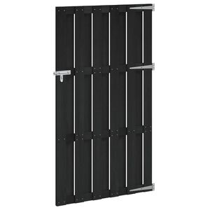 vidaXL Cancello da giardino 100 x 180 cm WPC e Alluminio Nero