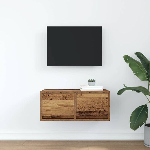 vidaXL Mobile Porta TV Legno Antico 60x31x25,5 cm Legno Multistrato