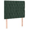 vidaXL Giroletto a Molle con Materasso Verde Scuro 90x190 cm Velluto