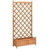 vidaXL Fioriera con Traliccio Marrone 90x35x180 cm in Massello di Abete