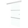 vidaXL Porta Scorrevole con Fermi in Vetro ESG e Alluminio 76x205 cm